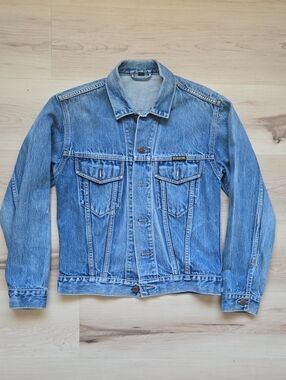 Bobson Vintage Denim Trucker Jacket (Lot 0142), Size 36 (Small)